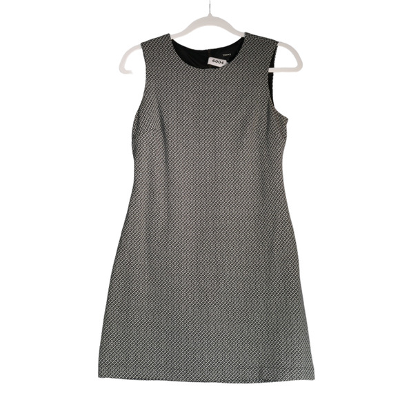 Theory Pencil Dress Women 4 Gray White Sheath Career Sleeveless Power Dressing - Picture 1 of 8